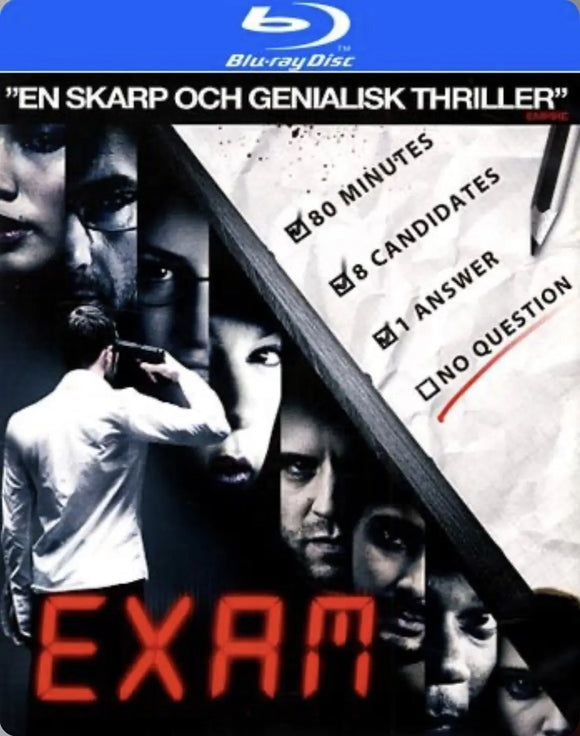 Exam (Blu-Ray) Brand New & Sealed - Region B (SWEDISH IMPORT) - All Elite DVDs