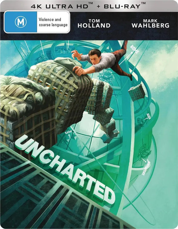 Uncharted (Steelbook)(4K-UHD/Blu-Ray)New & Sealed - Region Free - All Elite DVDs