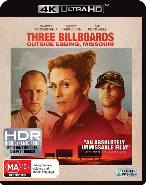 Three Billboards Outside Ebbing, Missouri (4K-UHD)New & Sealed - Region Free - All Elite DVDs