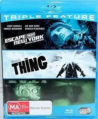 Escape From New York / The Thing / The Fog (Blu-Ray) New & Sealed - Region B - All Elite DVDs