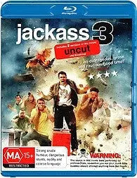 Jackass 3 Uncut (Blu-Ray) New & Sealed - Reg B - All Elite DVDs