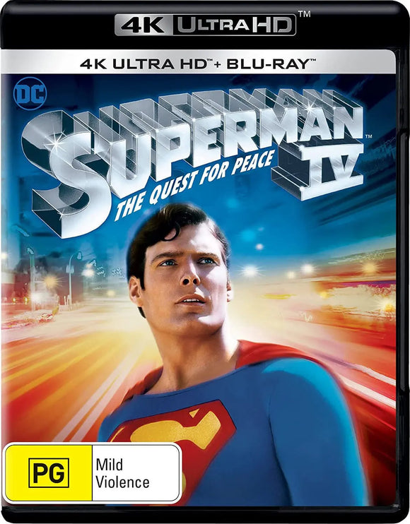 Superman IV: The Quest For Peace(4K-UHD/Blu-Ray)New & Sealed - Region Free - All Elite DVDs