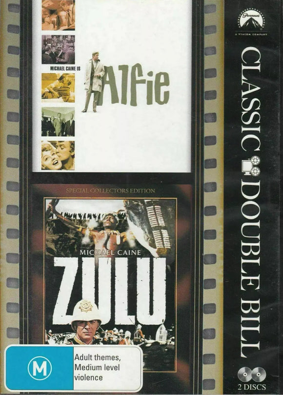 Alfie / Zulu (DVD) Brand New & Sealed - Region 4 - All Elite DVDs