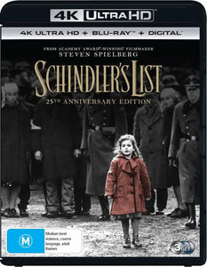 Schindler’s List(4K-UHD/Blu-Ray)New & Sealed - Region Free - All Elite DVDs