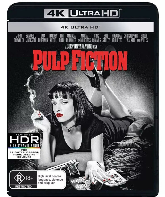 Pulp Fiction (4K UHD) Brand New & Sealed - Region Free - All Elite DVDs