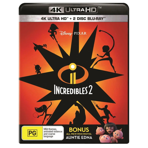 Incredibles 2 (4K UHD + Blu-Ray) Brand New & Sealed - Region B - All Elite DVDs