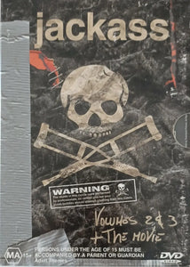 JACKASS BoxSet (DVD) volume 2 & 3 and The Movie - Brand New & Sealed - Region 4 - All Elite DVDs