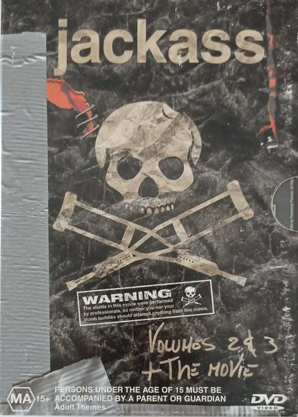 JACKASS BoxSet (DVD) volume 2 & 3 and The Movie - Brand New & Sealed - Region 4 - All Elite DVDs