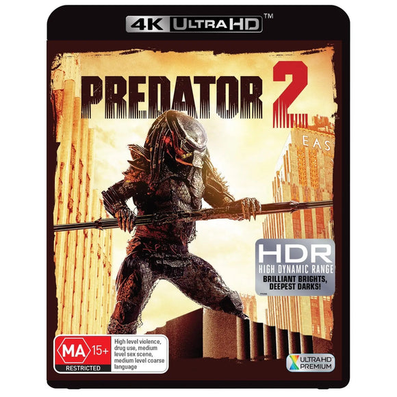 Predator 2(4K-UHD)New & Sealed - Region Free - All Elite DVDs