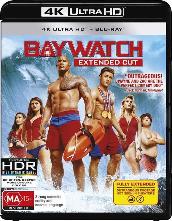 Baywatch (4K UHD + Blu-Ray) Brand New & Sealed - Region B - All Elite DVDs