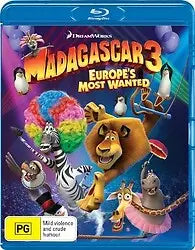 Madagascar 3 : Europes Most Wanted (Blu-Ray) New & Sealed - Region B - All Elite DVDs