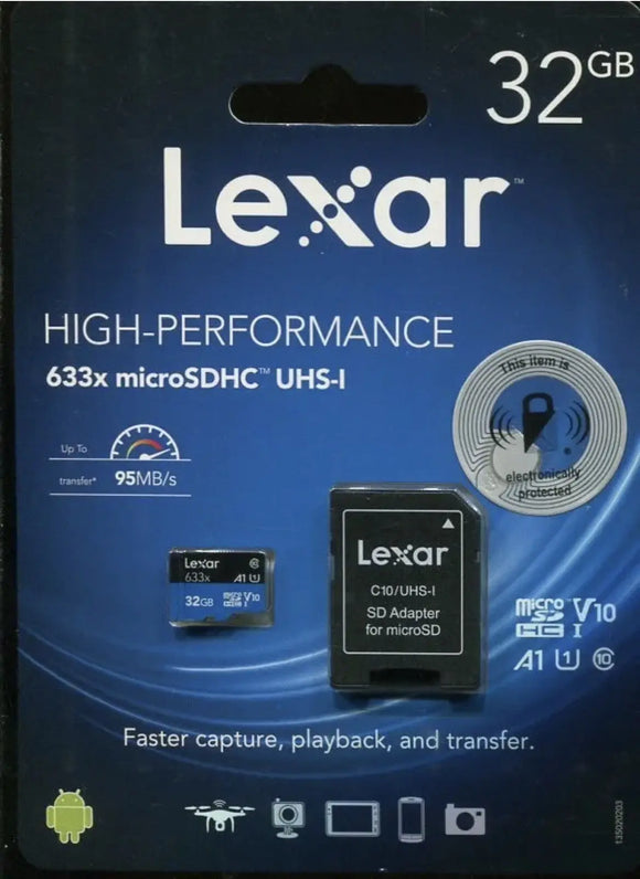 Lexar 32GB MicroSDHC MicroSD A1 Class 10 UHS-I (Brand New) - All Elite DVDs