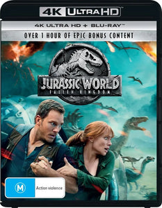 Jurassic World - Fallen Kingdom (4K-UHD + Blu-Ray) New & Sealed - Region B - All Elite DVDs