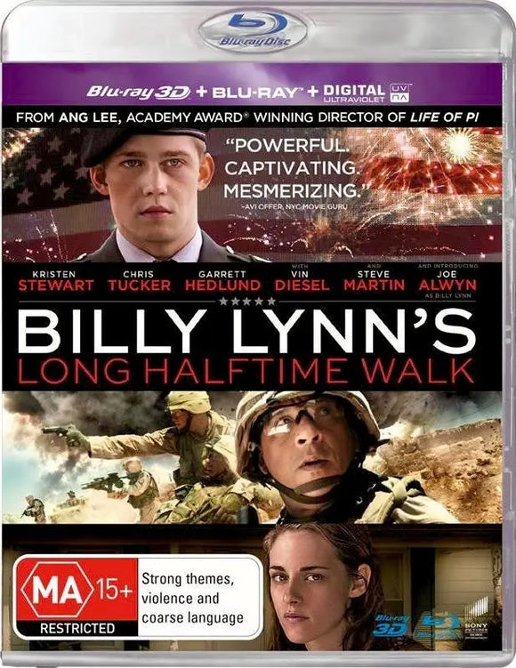 Billy Lynn’s Long Halftime Walk 3D (Blu-Ray) New & Sealed - Region B - All Elite DVDs