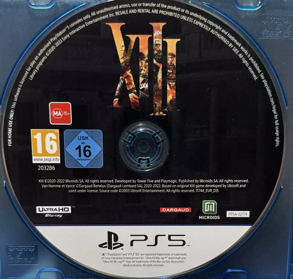 XIII (PS5 Game) Mint Condition - No Case - All Elite DVDs