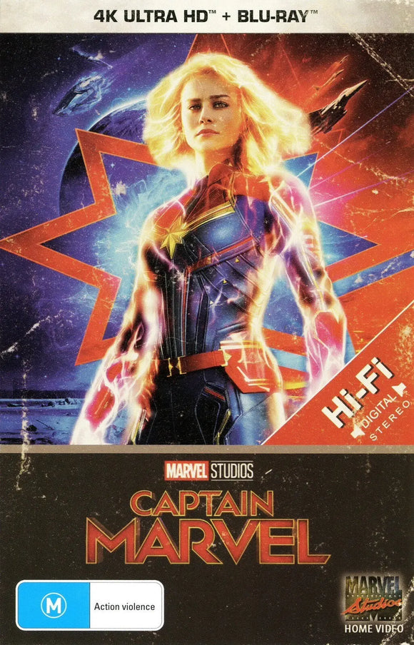 Captain Marvel - Limited Edition VHS CASE (4K UHD + Blu Ray) New & Sealed -Reg B - All Elite DVDs