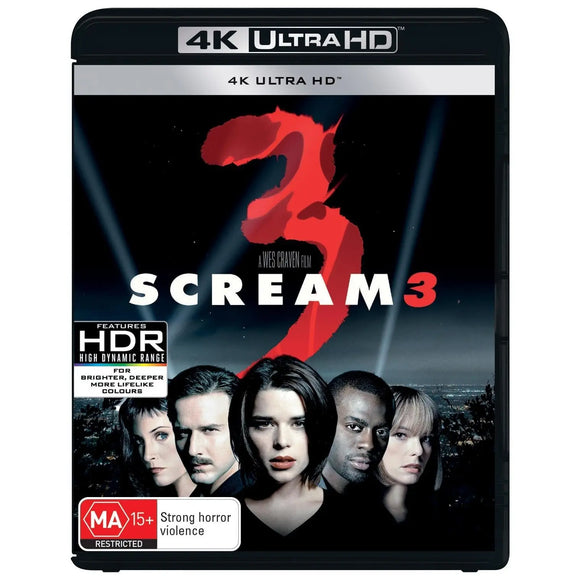 Scream 3(4K-UHD)New & Sealed - Region Free - All Elite DVDs