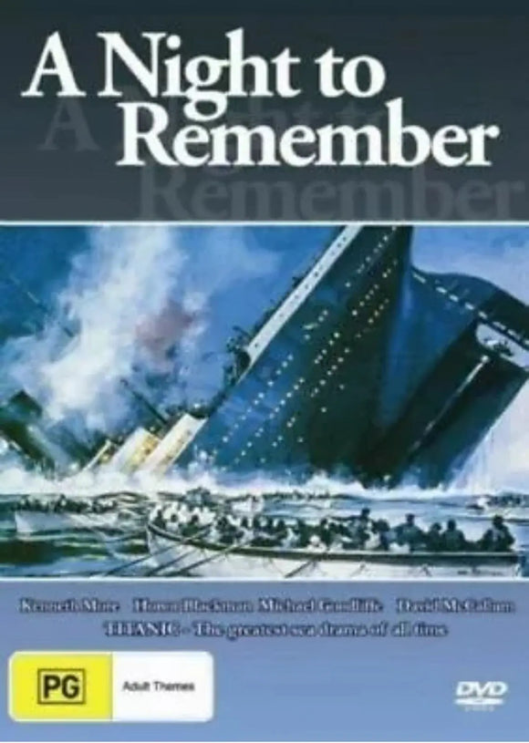 A Night To Remember (DVD) Brand New & Sealed - Region 4 - All Elite DVDs
