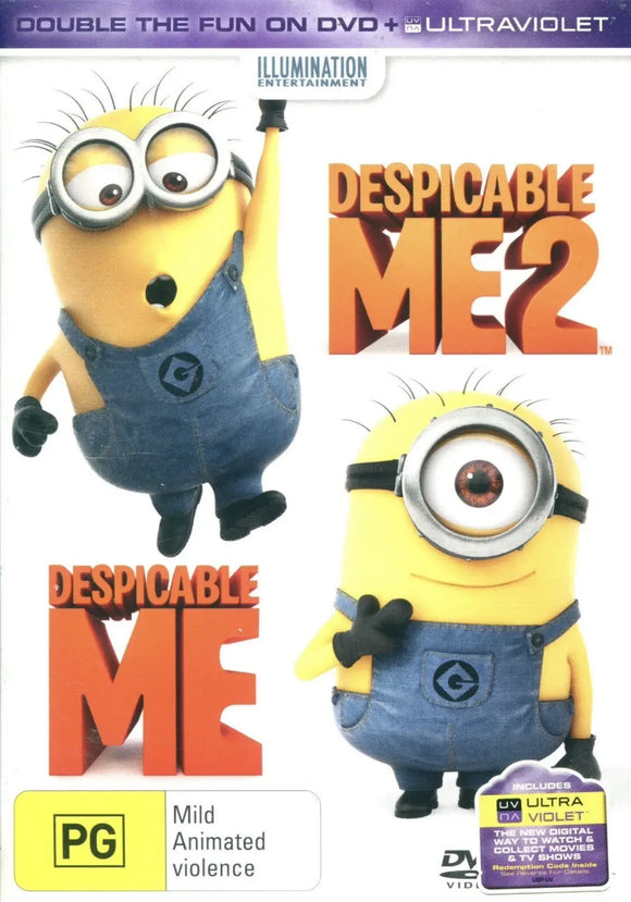 Despicable Me & Despicable Me 2 (DVD) New & Sealed - Region 4 - All Elite DVDs