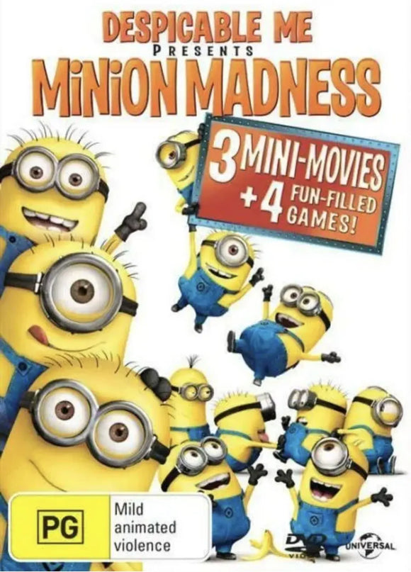 Despicable Me Presents Minion Madness (DVD) New & Sealed - Region 4 - All Elite DVDs
