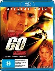 Gone In 60 Seconds (Blu-Ray) Brand New & Sealed - Region B - All Elite DVDs