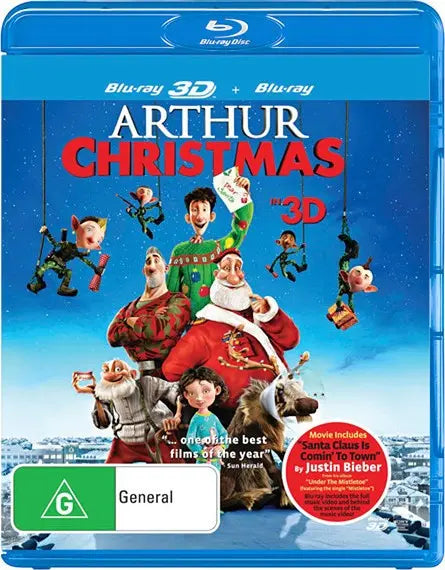 Arthur Christmas 3D (Blu-Ray) New & Sealed - Region B - All Elite DVDs