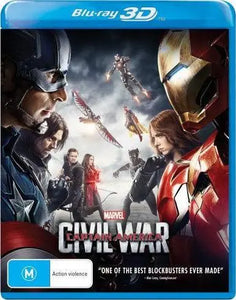 Captain America - Civil War 3D (Blu-Ray) New & Sealed - Region B - All Elite DVDs