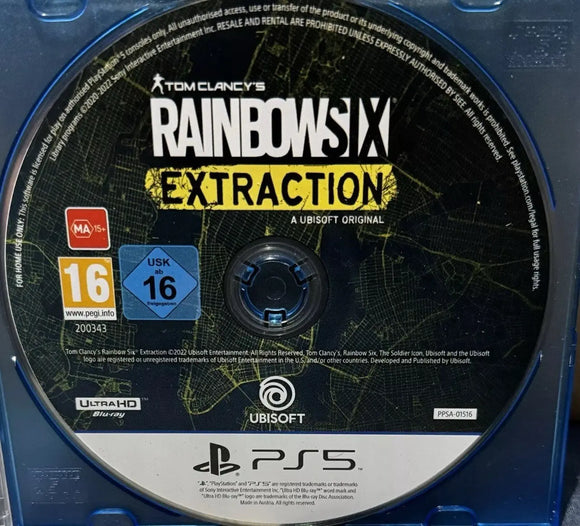 Tom Clancy’s Rainbow Six : Extraction (PS5 Game) Mint Condition - No Case - All Elite DVDs