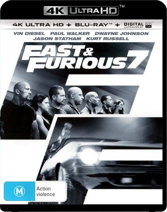 Fast & Furtious 7 (4K UHD + Blu-Ray) Brand New & Sealed - Region B - All Elite DVDs