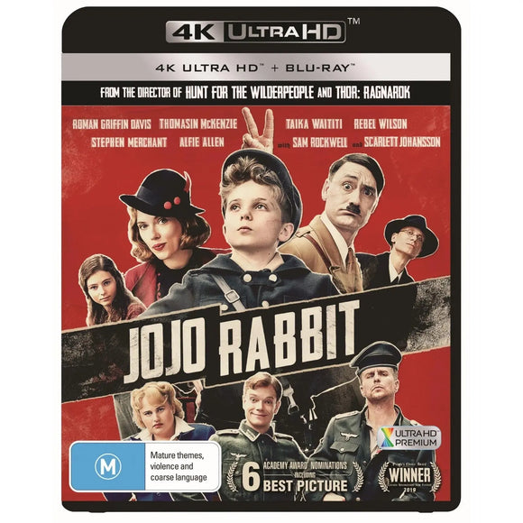 JoJo Rabbit (4K UHD + Blu-Ray) Brand New & Sealed - Region B - All Elite DVDs