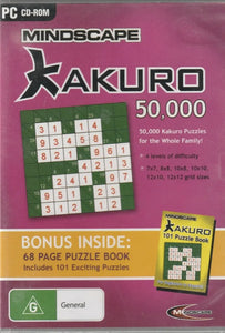 Pc Game - Mindscape - Kakuro 50,000 - Brand New & Sealed - All Elite DVDs