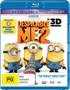 Despicable Me 2 3D (Blu-Ray) Brand New & Sealed - Region B - All Elite DVDs