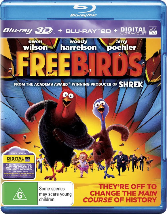 Free Birds 3D (Blu-Ray) New & Sealed - Region B - All Elite DVDs