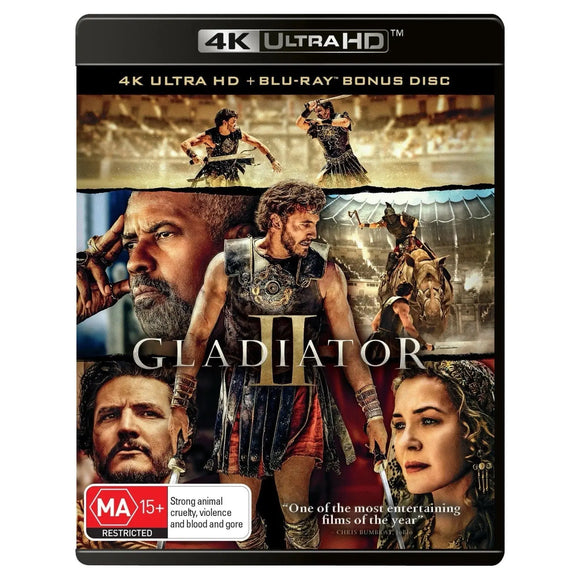 Gladiator II (4K UHD + Blu-Ray) Brand New & Sealed - Region B - All Elite DVDs