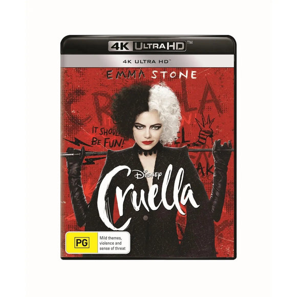 Cruella (4K UHD + Blu-Ray) Brand New & Sealed - Region B - All Elite DVDs