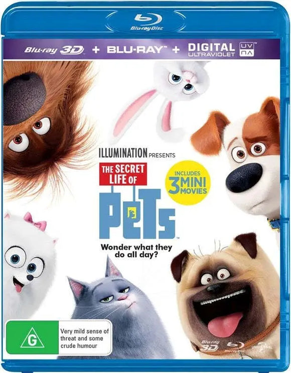 The Secret Life Of Pets 3D (Blu-Ray) New & Sealed - Region B - All Elite DVDs