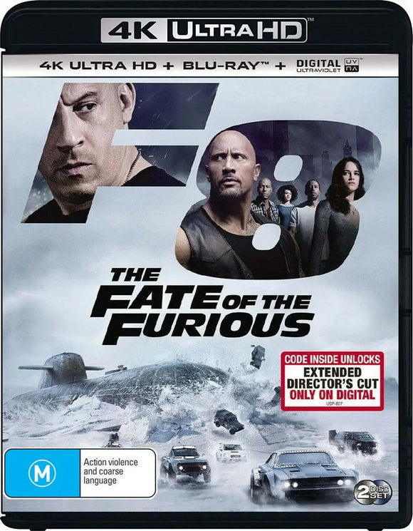 The Fate Of Thre Furious (4K UHD + Blu-Ray) Brand New & Sealed - Region B - All Elite DVDs