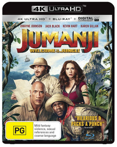 Jumanji : Welcome To The Jungle(4K-UHD/Blu-Ray)New & Sealed - Region Free - All Elite DVDs