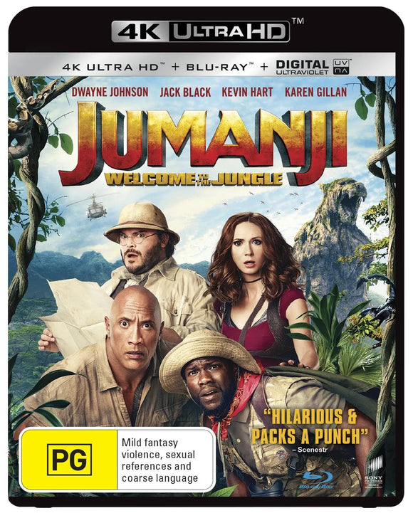 Jumanji : Welcome To The Jungle(4K-UHD/Blu-Ray)New & Sealed - Region Free - All Elite DVDs