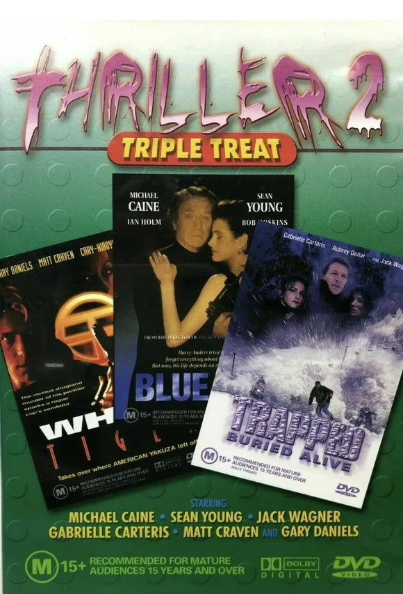 Thriller 2 - Triple Treat - Blue Ice / White Tiger / Trapped Buried Alive-New-R4 - All Elite DVDs
