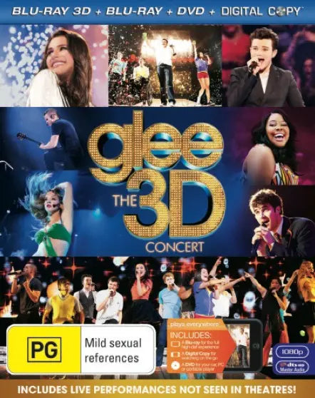 Glee In 3D Concert (Blu-Ray) New & Sealed - Region B - All Elite DVDs