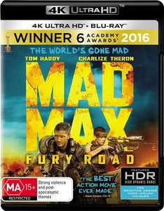 Mad Max Fury Road (4K-UHD/Blu-Ray)New & Sealed - Region Free - All Elite DVDs