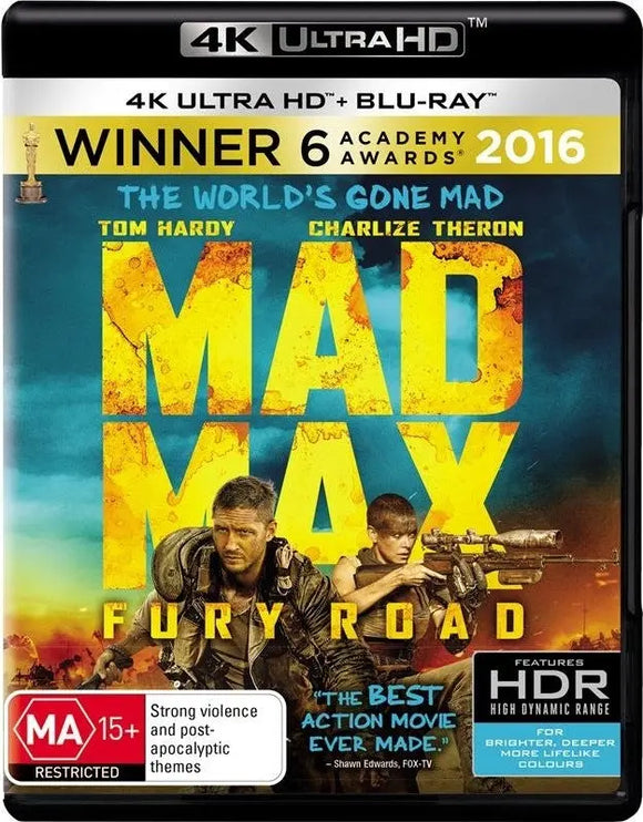 Mad Max Fury Road (4K-UHD/Blu-Ray)New & Sealed - Region Free - All Elite DVDs