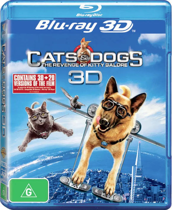 Cats & Dogs - The Revenge Of Kitty Galore 3D (Blu-Ray) New & Sealed - Region B - All Elite DVDs