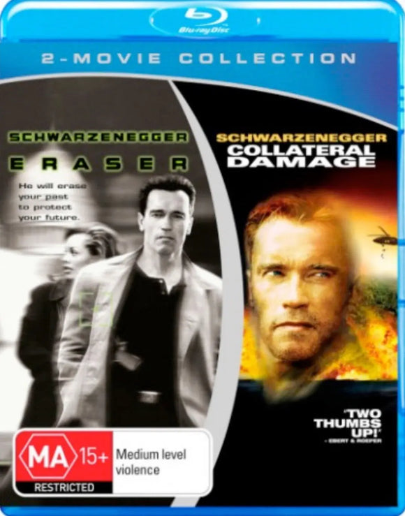 Eraser / Collateral Damage (Blu-Ray) Brand New & Sealed - Region B - All Elite DVDs