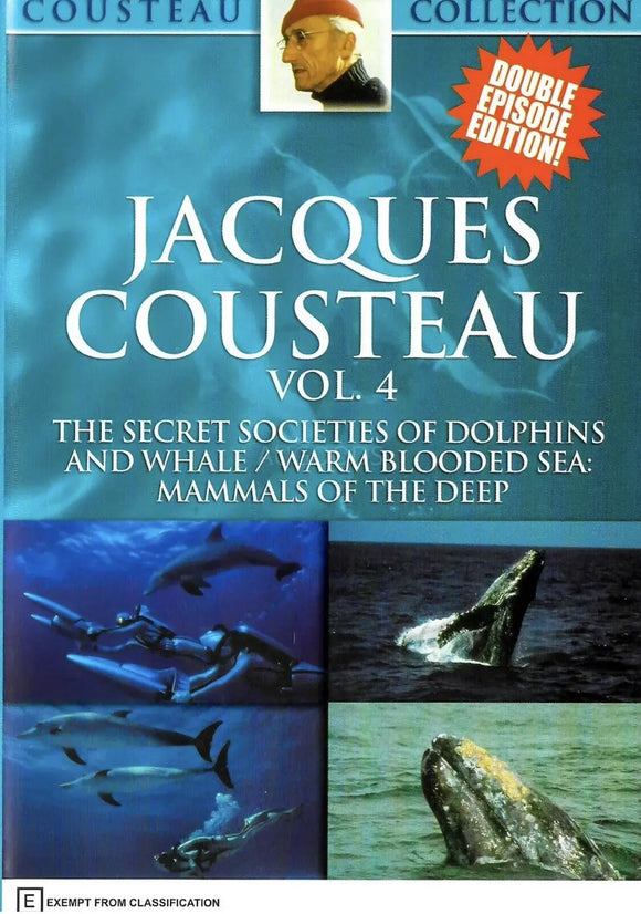JACQUES COUSTEAU VOL. 4 THE SECRET SOCIETIES OF DOLPHINS (DVD) New & Sealed - R4 - All Elite DVDs