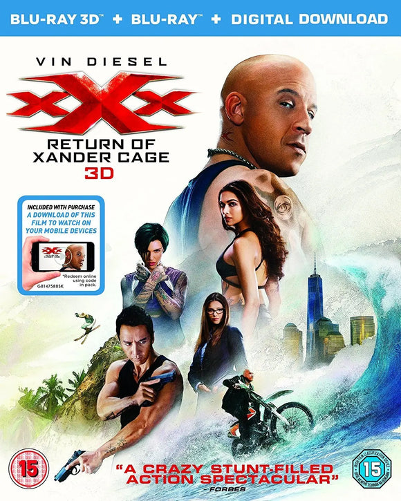 xXx - The Return Of Xander Cage 3D+2D (Blu-Ray) New & Sealed - Region B - All Elite DVDs