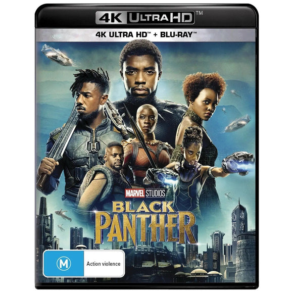 Black Panther (4K UHD + Blu-Ray) Brand New & Sealed - Region B - All Elite DVDs
