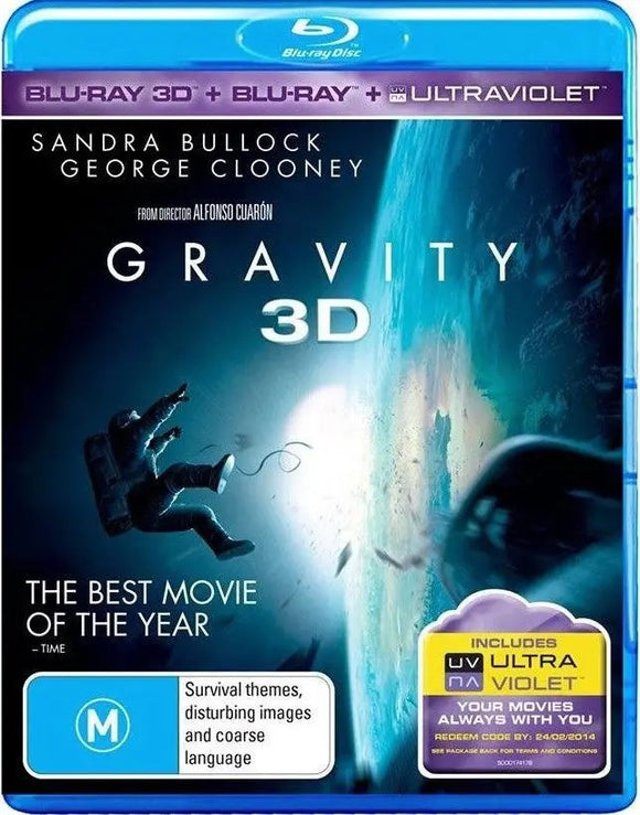 Gravity 3D (Blu-Ray) New & Sealed - Region B - All Elite DVDs