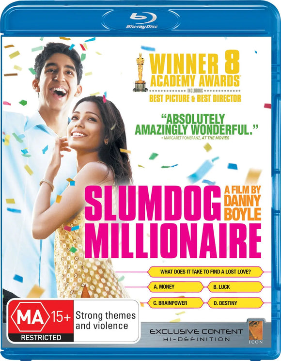 SlumDog Millionaire (Blu-Ray) New & Sealed - Region B - All Elite DVDs